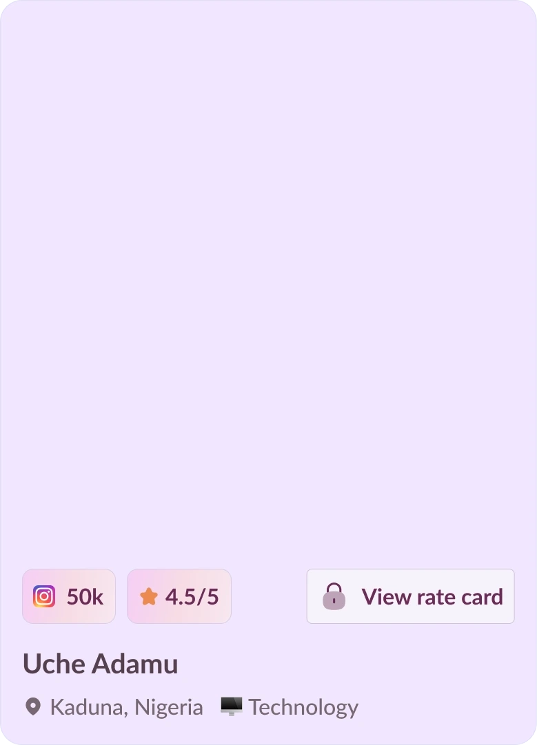 rate card